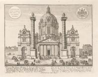 Check Out What Johann Bernhard Fischer von Erlach and Book 4, Ta. XII: Karlskirche Looked Like  in 1721 
